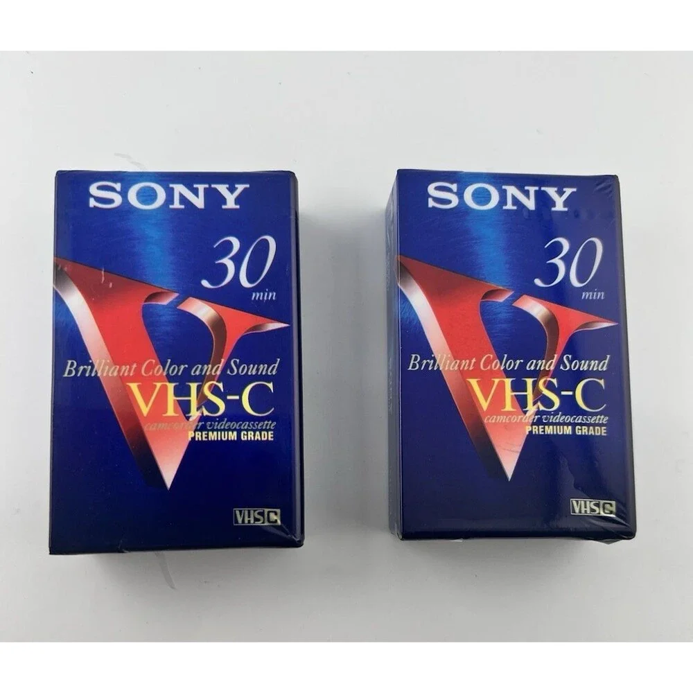 Sony 30min VHS-C Camcorder Videocassette TC-30VHGF - New Lot Of 2 A2